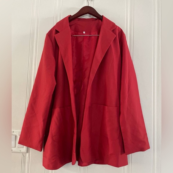 Jackets & Blazers - Red Women's Open Front Blazer